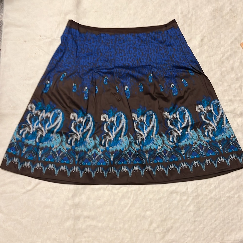 Lane Bryant 18 A-line Godet Skirt zip hook close used